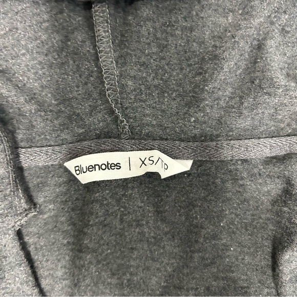 Bluenotes Y2K V-Neck Charcoal Hooded Dress - Picture 5 of 5